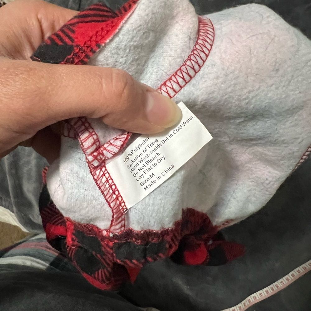 Plaid Christmas present dog pajamas - Picture 5 of 5